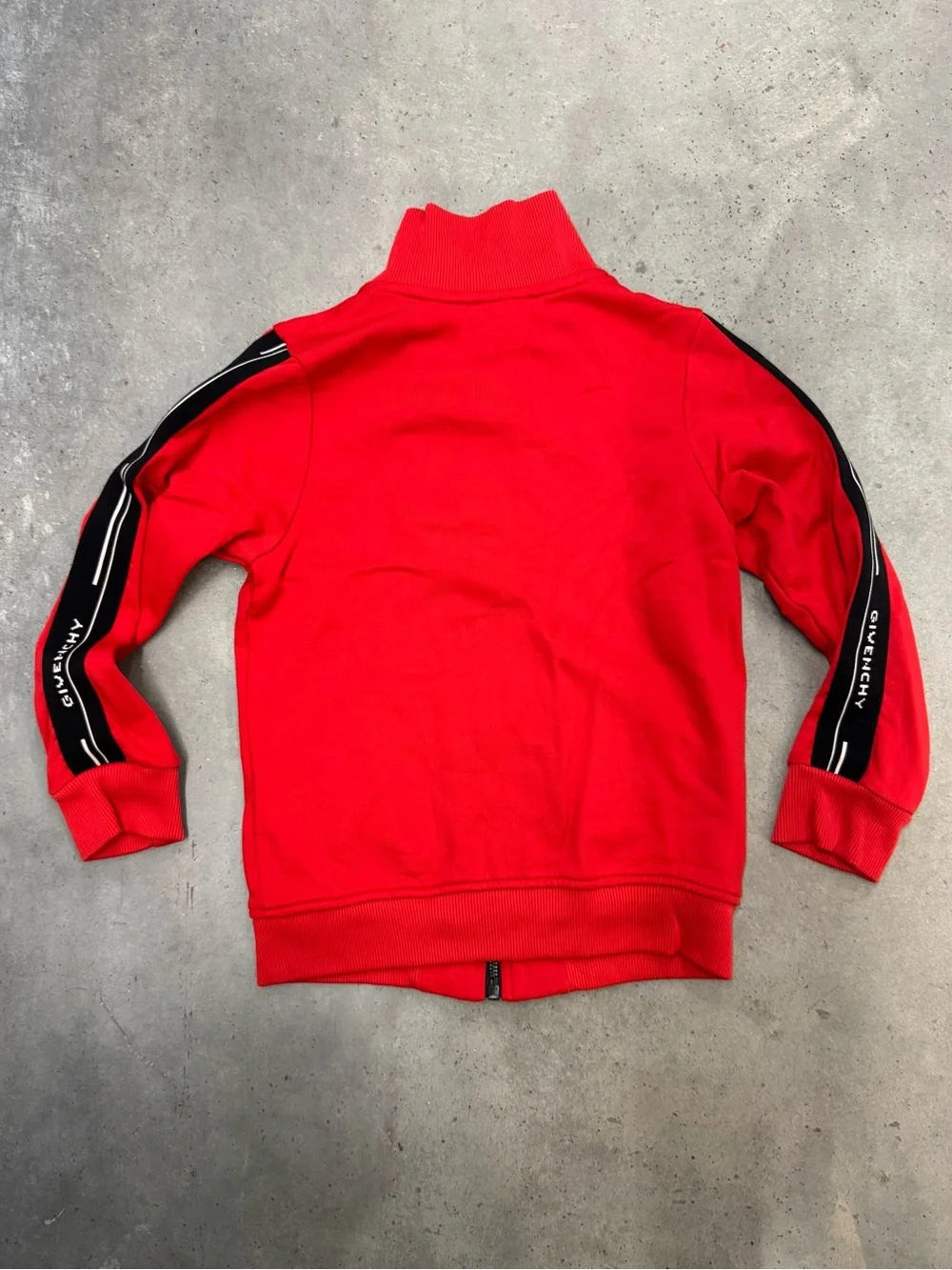 Givenchy Kids Red Track Jacket Size 6 Logo Sleeve Zip Up